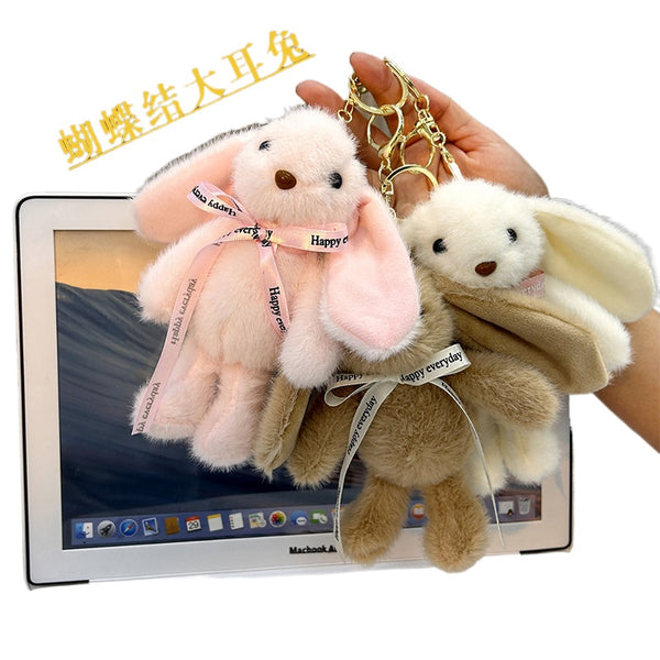 Long-Eared Bunny Plush Keychain – Mini Rabbit Bag Charm