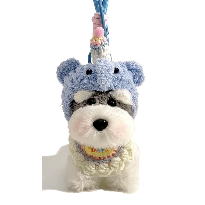 Schnauzer Puppy Bag Charm – Cute Costume Dog Keychain