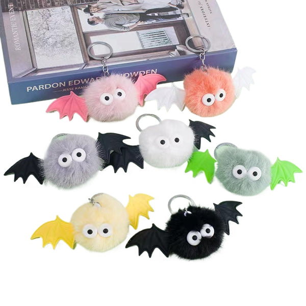 Plush Bat Devil Bag Charm – Cute Winged Keychain