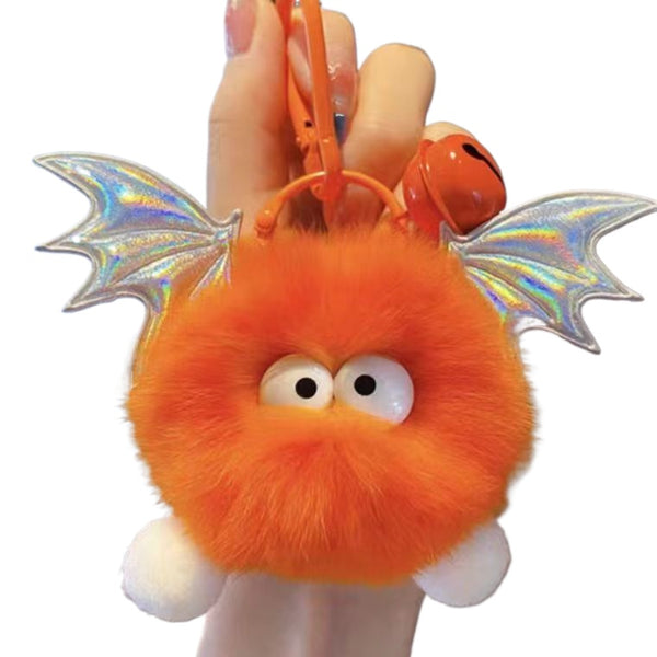 Plush Devil Doll Keychain – Colorful Dopamine Bag Charm
