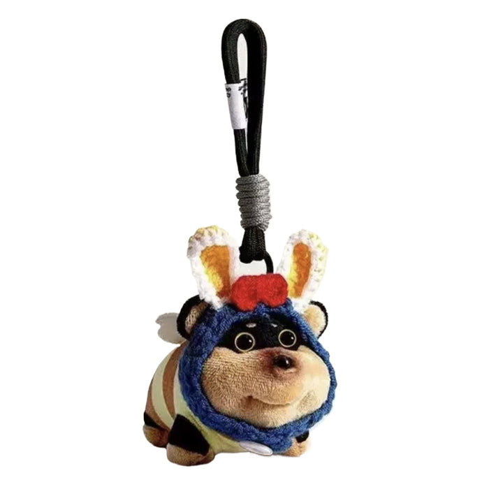 Plush Puppy Bag Charm – Cute Costume Dog Keychain