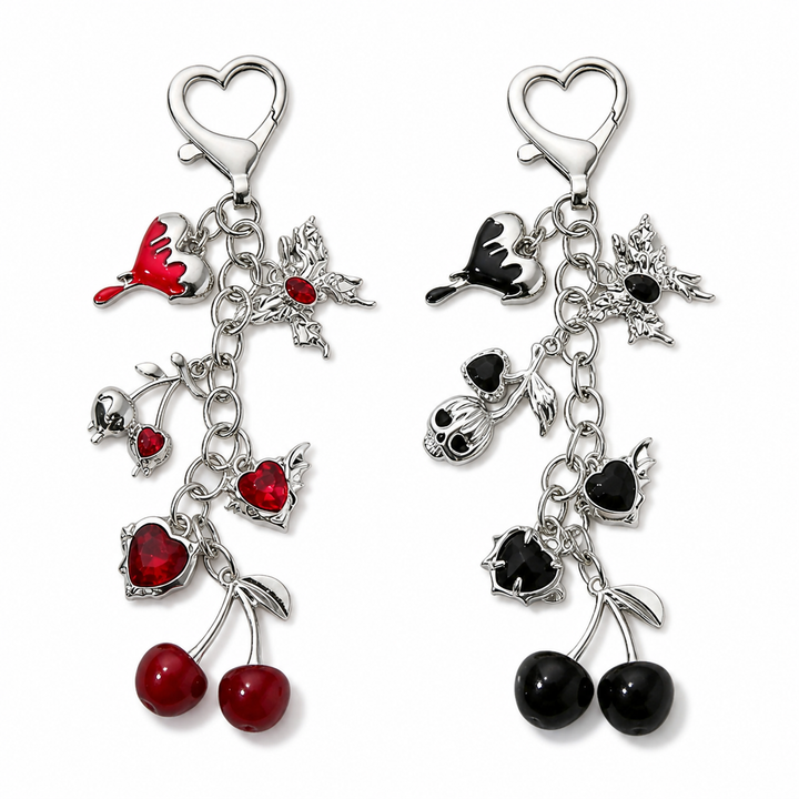 Alloy Bow Keychain with Ribbon – Chic Purse & Bag Charm