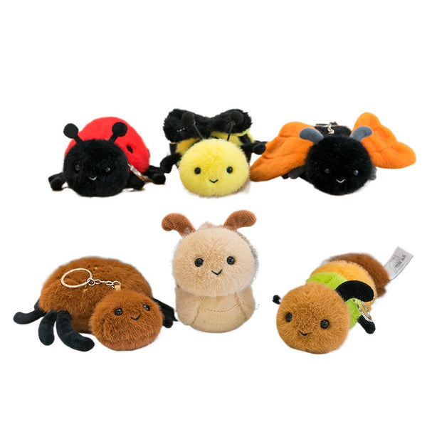 Insect Plush Keychain – Ladybug Bee Snail Spider Bag Charm