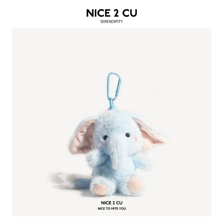 Plush Baby Elephant Keychain – Cute Backpack Bag Charm