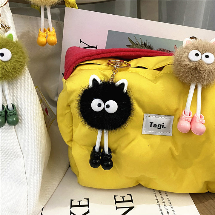 Long-Leg Pom Pom Keychain – Cute Plush Bag Charm