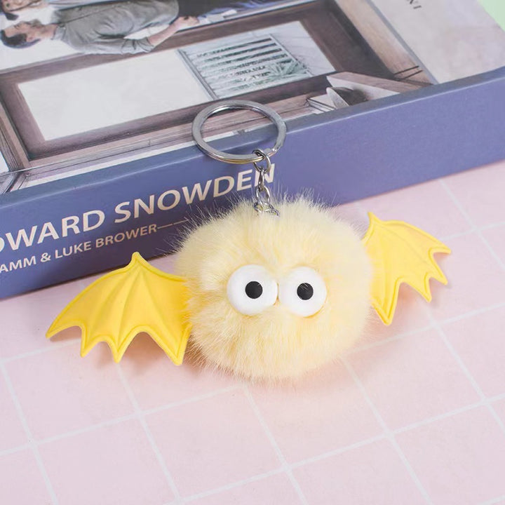 Plush Bat Devil Bag Charm – Cute Winged Keychain