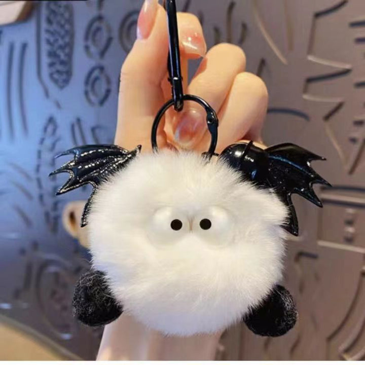 Plush Devil Doll Keychain – Colorful Dopamine Bag Charm