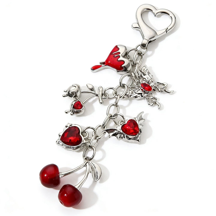 Alloy Bow Keychain with Ribbon – Chic Purse & Bag Charm